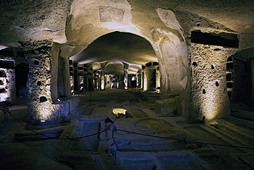 The catacombs of San Gennaro (St. Januarius), Naples, Campania, Italy, Europe