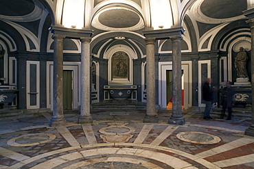 The Carlo Vanvitelli underground basilica of the SS Annunziata (Basilica della Santissima Annunziata Maggiore), Naples, Campania, Italy, Europe