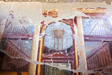 Fresco of the Poppea Villa (Villa Poppaea), Oplontis, UNESCO World Heritage Site, Campania, Italy, Europe