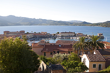 View over Portoferraio, Elba Island, Italy, Mediterranean, Europe