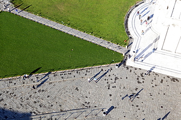 View from the Leaning Tower of Pisa, UNESCO World Heritage Site, Pisa, Tuscany, Italy, Europe 