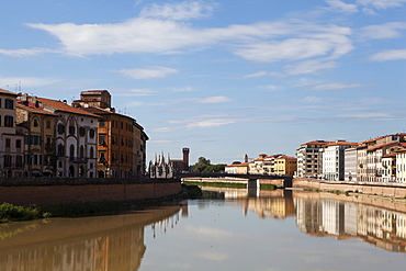 View of the Arno River, Pisa, Tuscany, Italy, Europe 