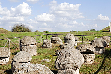 The Etruscan Necropolis of Monterozzi, UNESCO World Heritage Site, Tarquinia, Lazio, Italy, Europe