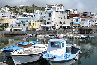 Fishing boats at Borgo Sant' Angelo, Ischia, Campania, Italy, Europe