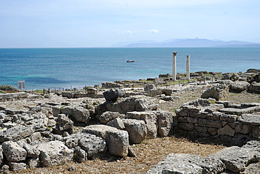 The Phoenician Roman port of Tharros, Sardinia, Italy, Mediterranean, Europe