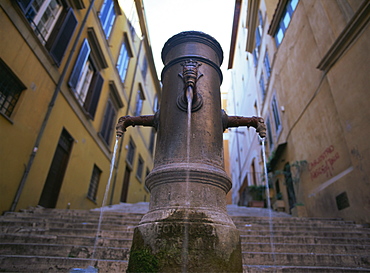 The Nasoni Fountain, Via Nazionale, Rome, Lazio, Italy, Europe