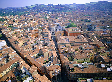 View of city, Bologna, Emilia Romagna, Italy, Europe