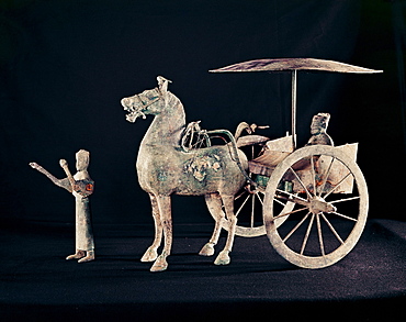 Bronze model of horse carriage, dating from the 2nd century AD, Eastern Han Dynasty, China, Asia