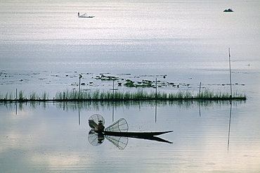 Fisherman, Inle Lake, Shan State, Myanmar (Burma), Asia