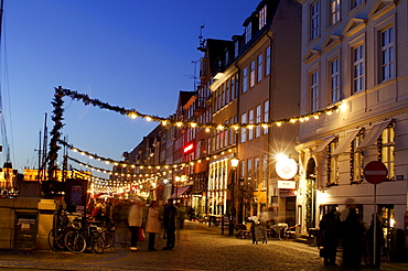 Nyhavn at Christmas, Copenhagen, Denmark, Scandinavia, Europe