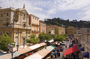 Cours Saleya, Nice, Alpes Maritimes, Provence, Cote d'Azur, French Riviera, France, Europe