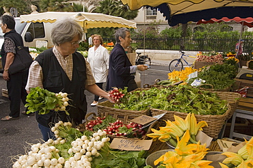 Marche aux Fleurs, Cours Saleya, Nice, Alpes Maritimes, Provence, Cote d'Azur, French Riviera, France, Europe