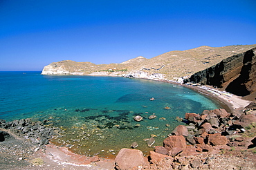 Red beach, Akrotiri, island of Santorini (Thira), Cyclades Islands, Aegean, Greek Islands, Greece, Europe