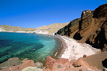 Red beach, Akrotiri, island of Santorini (Thira), Cyclades Islands, Aegean, Greek Islands, Greece, Europe