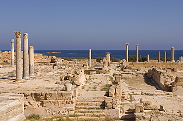 Sabratha Roman site, UNESCO World Heritage Site, Tripolitania, Libya, North Africa, Africa