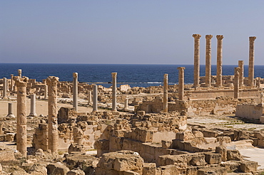 Sabratha Roman site, UNESCO World Heritage Site, Tripolitania, Libya, North Africa, Africa