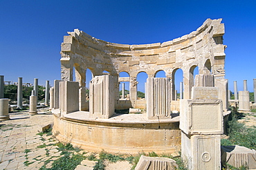 Market, Leptis Magna, UNESCO World Heritage Site, Tripolitania, Libya, North Africa, Africa