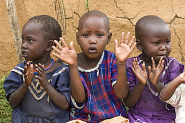 Masai children, Masai Mara, Kenya, East Africa, Africa