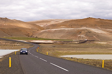 Road near Lake Myvatn, Reykjahlid, Iceland, Polar Regions