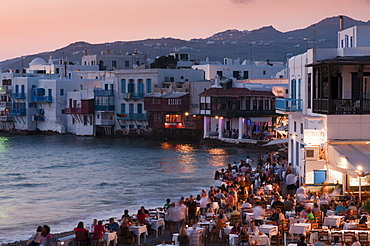 Little Venice, Mykonos Town, Chora, Mykonos, Cyclades, Greek Islands, Greece, Europe