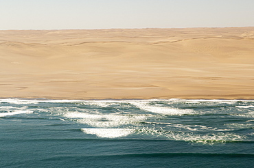 Aerial view of Skeleton Coast, Namib Desert, Namibia, Africa