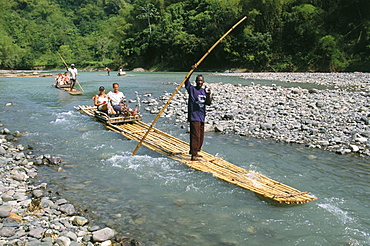 Rafting on Rio Grande, Port Antonio, Jamaica, West Indies, Central America