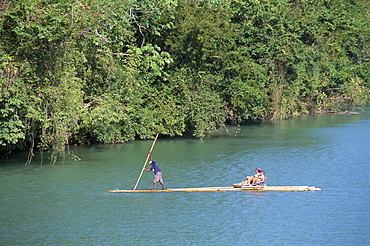 Rafting on Rio Grande, Port Antonio, Jamaica, West Indies, Central America