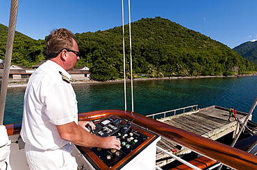 Star Clipper sailing cruise ship, Dominica, West Indies, Caribbean, Central America