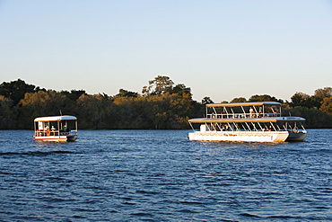 Tourist boat, Chobe River, Chobe National Park, Botswana, Africa 