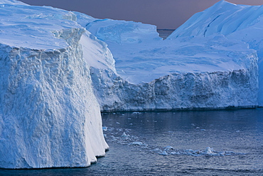 Icebergs in Ilulissat icefjord, UNESCO World Heritage Site, Greenland, Denmark, Polar Regions