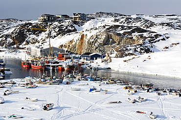 Ilulissat harbour, Greenland, Denmark, Polar Regions