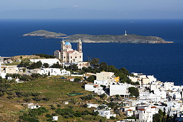 Church of Resurrection, built in 1870 on top of Vrodado hill, Ermoupoli, Syros island, Southern Aegean sea, Cyclades, Greek Islands, Greece, Europe