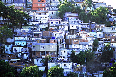 Hillside favela, La Rocinha, Rio de Janeiro, Brazil, South America