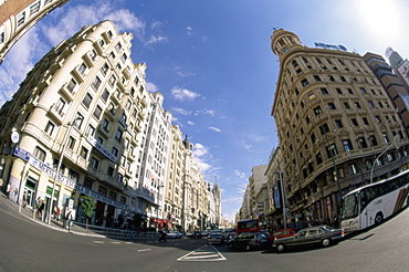 Plaza de Callao (Callao Square), Gran Via avenue, Madrid, Spain, Europe