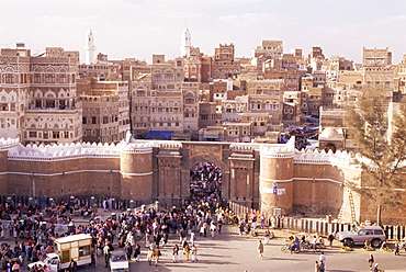 Bab al Yemen, Old Town, Sana'a, UNESCO World Heritage Site, Republic of Yemen, Middle East