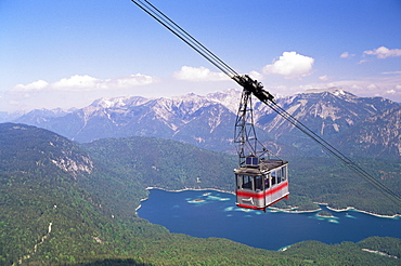 View from Zugspitze, Bavaria, Germany, Europe