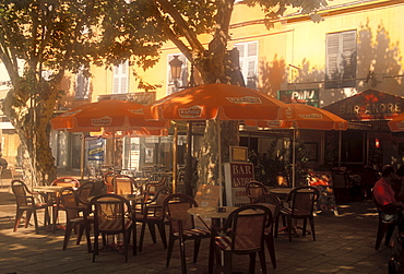 Sidewalk Cafe, Bastia, Corsica, France, Mediterranean, Europe