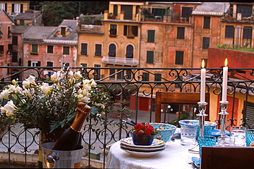 Terrace, Portofino, Liguria, Italy