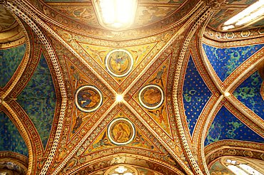 Interior of Basilica Superiore, Assisi, Umbria, Italy