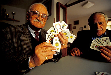 Worker's Society of mutual aid, Tresette game, Sant'agata De Goti, Campania, Italy