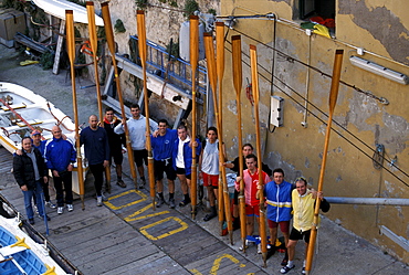 Ovosodo rowers, Livorno, Tuscany, Italy