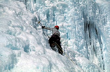 Lillaz glaced waterfall, Cogne, Valle d'Aosta, Italy