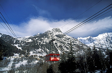 Cableway, Courmayeur, Valle d'Aosta, Italy