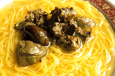 Noodle soup with chicken liver, Al Calmiere restaurant, Verona, Veneto, Italy.