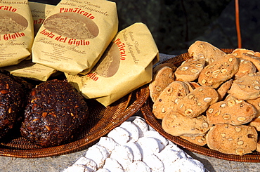 Cakes, Panficato, Gnocchetti, Tozzetto, Isola Del Giglio, Toscana, Tuscany, Italy