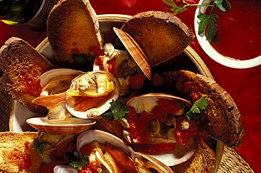 Clams soup, Isola Del Giglio, Toscana, Tuscany, Italy