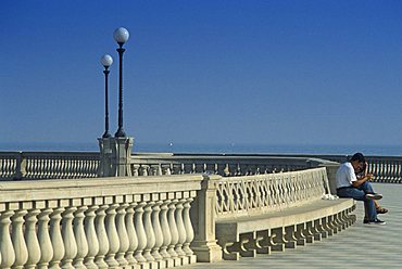 Mascagni terrace, Livorno, Tuscany, Italy