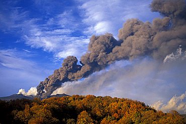 Eruption, Etna volcano, Taormina, Sicily, Italy