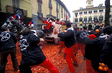 The battle of the oranges, Ivrea, Piedmont, Italy
