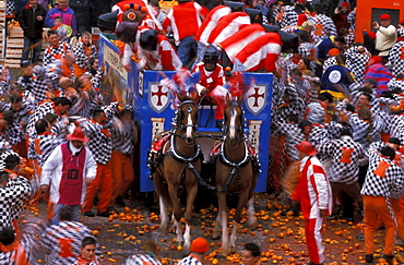 The battle of the oranges, Ivrea, Piedmont, Italy